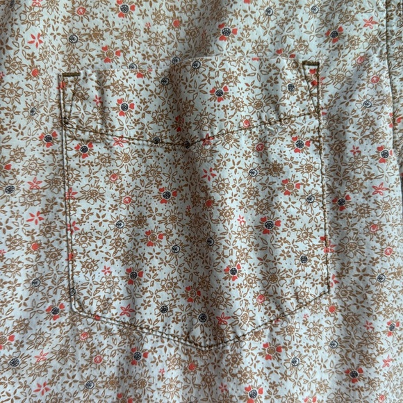 Prana Men’s Size Medium Slim Fit Floral Button Up Down Short Sleeve Shirt - Picture 14 of 14